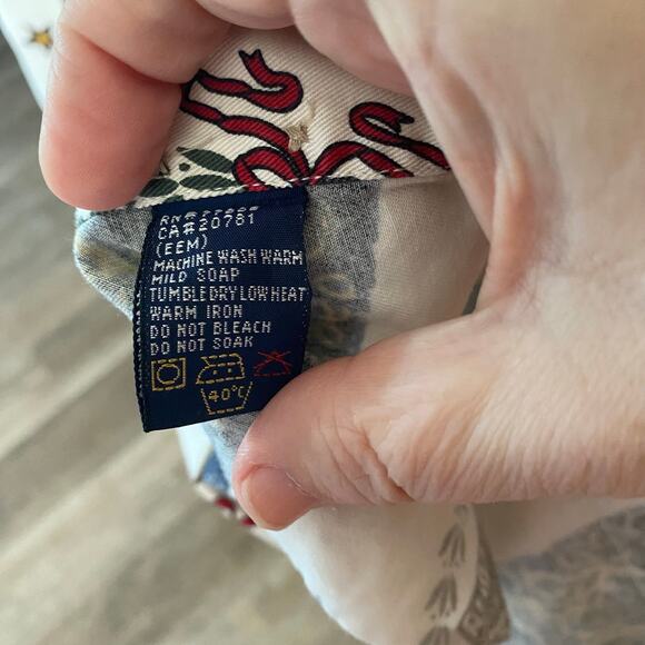 Vintage Tommy Hilfiger 90s Olympic Crest Print Button Down Shirt Medium - Picture 7 of 11